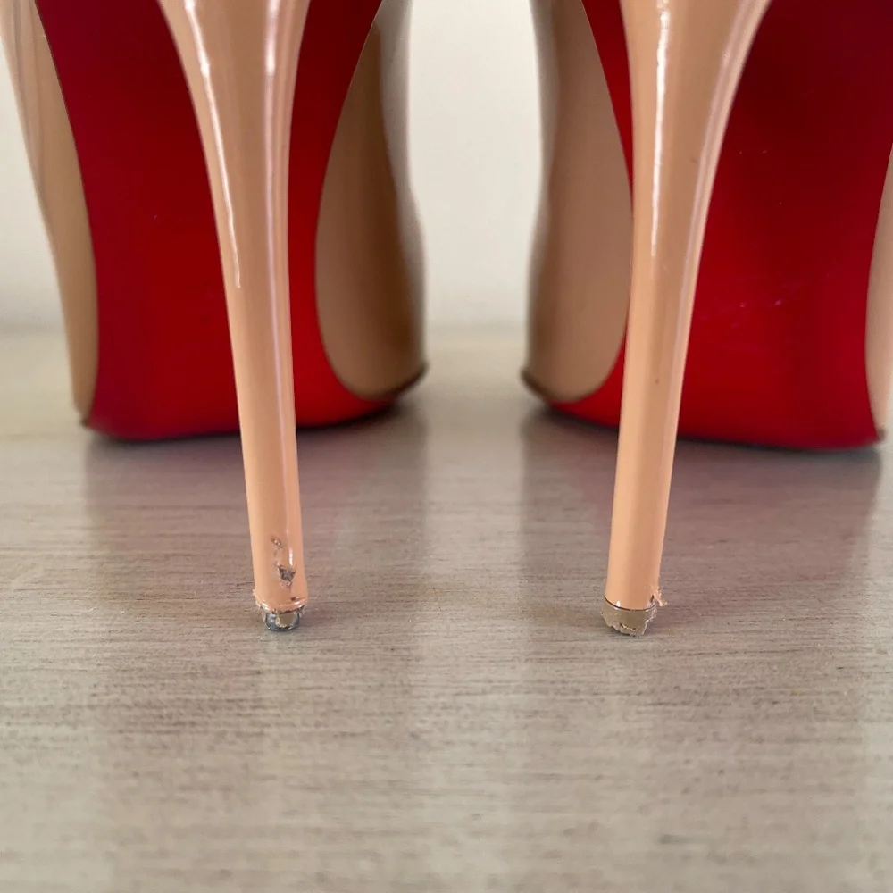 Christian Louboutin Pigalle Follies Patent Leather Nude (OBO) - Picture 6 of 12